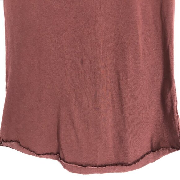 Wilfred Clay Brown / Burgundy  Scoop Neck Short Sleeve T-Shirt size XXS - Picture 15 of 16